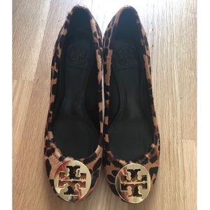 Tory Burch Leopard Wedges